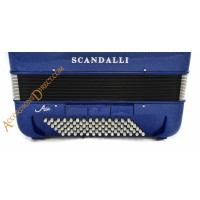 Scandalli Air 34 key 84 bass 4 voice Scottish tuned blue with sparkle finish piano accordion, MIDI options available